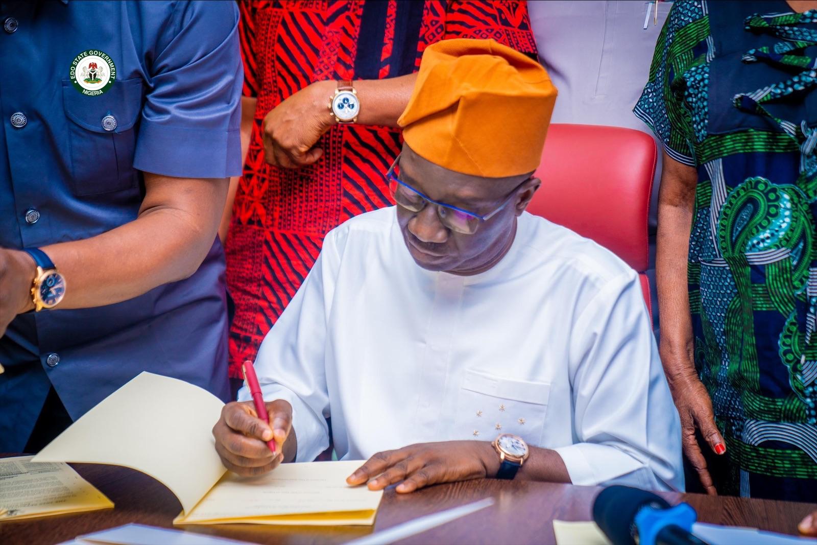 Breaking News: Edo State Governor Sen. Monday Okpebholo, Sign N675 Billion 2025 Budget Into Law