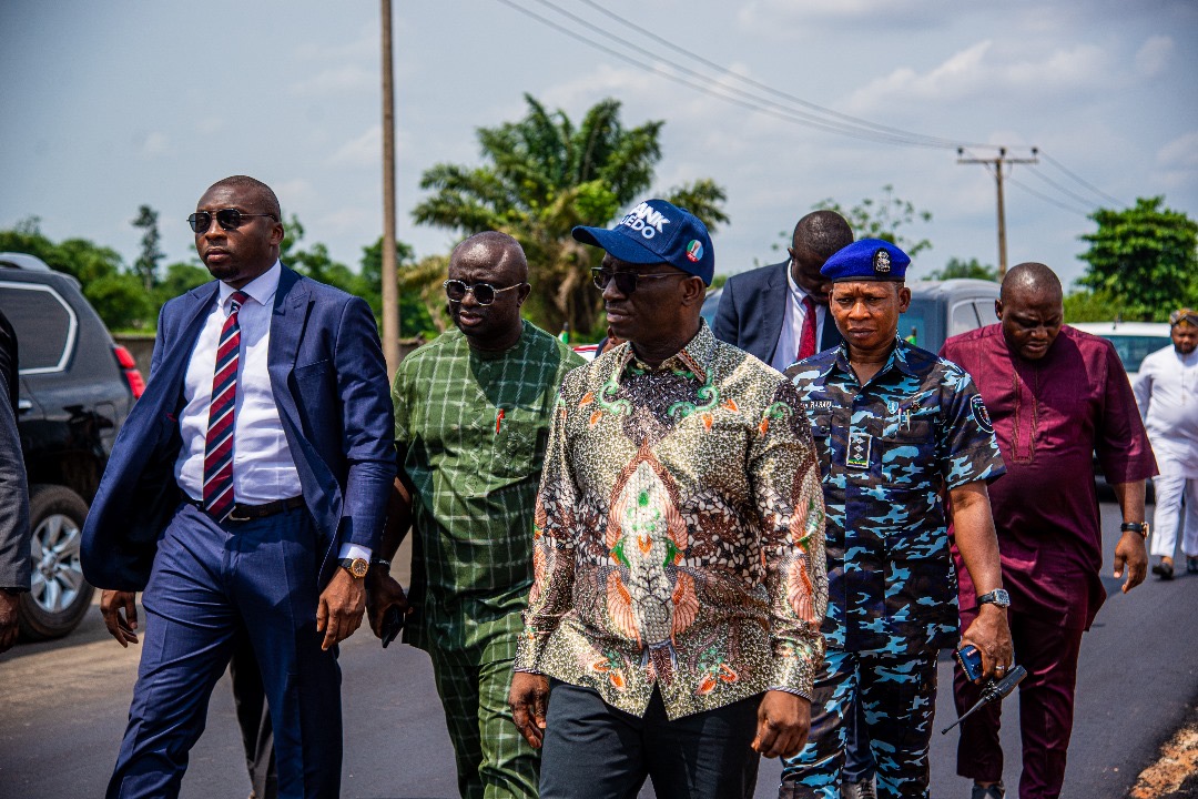 GOV OKPEBHOLO EXCITED, AS WORK ON FIRST FLYOVER BRIDGE IN EDO STATE REACHES ADVANCED STAGE