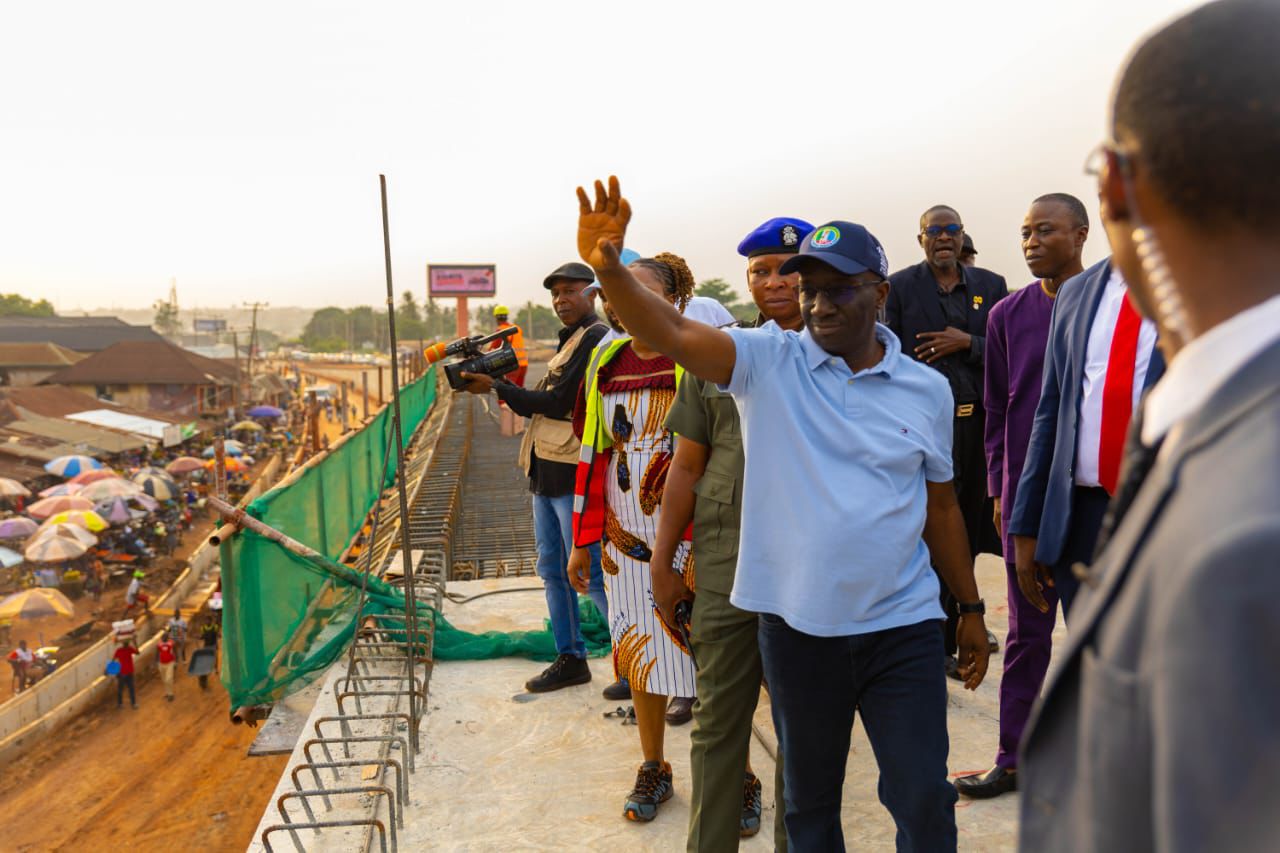Massive Jubilation as Gov Okpebholo Inspects 90% Completed Ramat Park Flyover in Benin