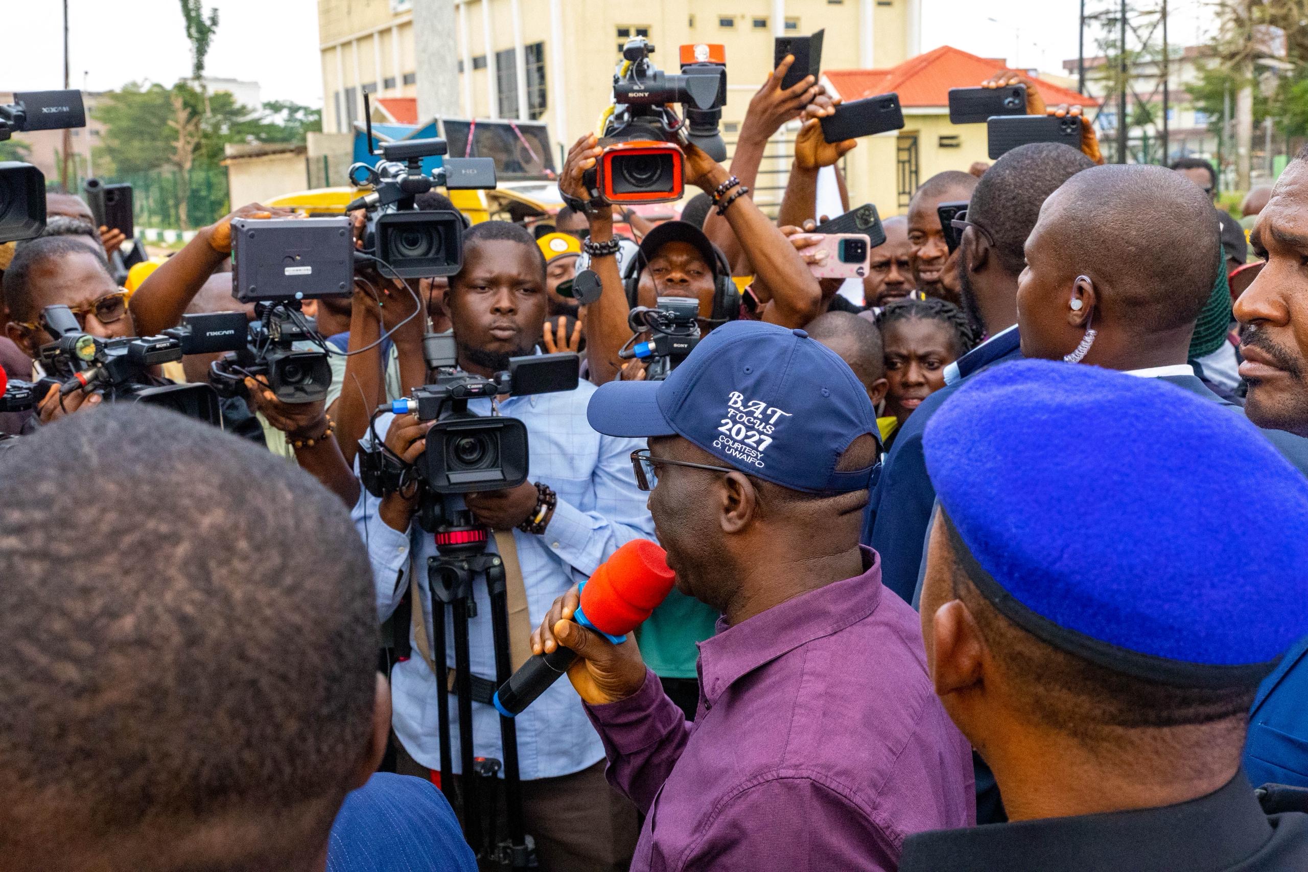 Gov. Okpebholo Joins BEDC Protest, Seeks End to Blackout