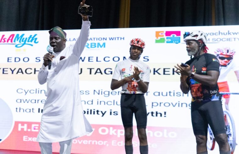 Okpebholo Warns Against Discrimination as Edo Celebrates Autistic Cyclist’s Feat