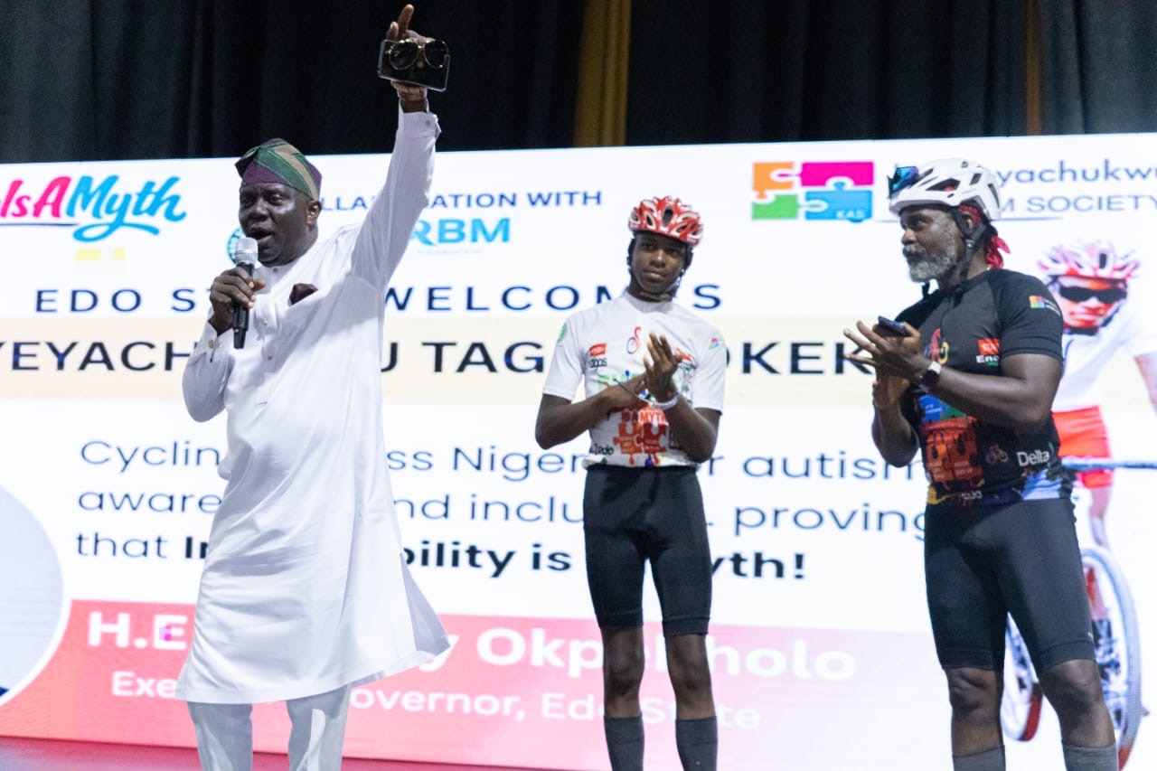 Okpebholo Warns Against Discrimination as Edo Celebrates Autistic Cyclist’s Feat