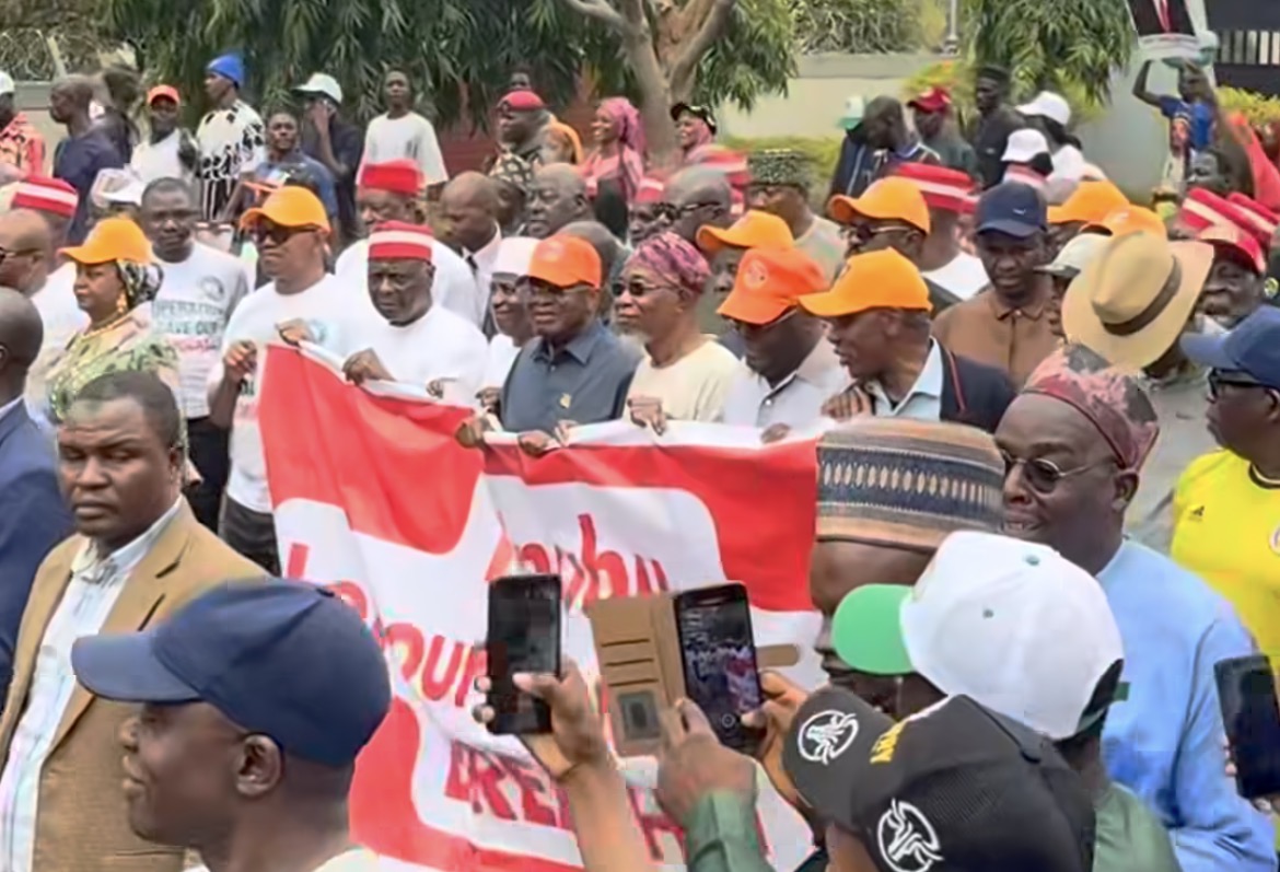 ADC, Atiku and Obi Lead Protest Against INEC in Abuja