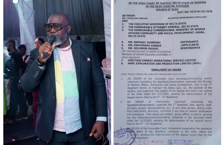Court affirms Prince Eloho-Eke as President General of Uzere kingdom, pending Appeal
