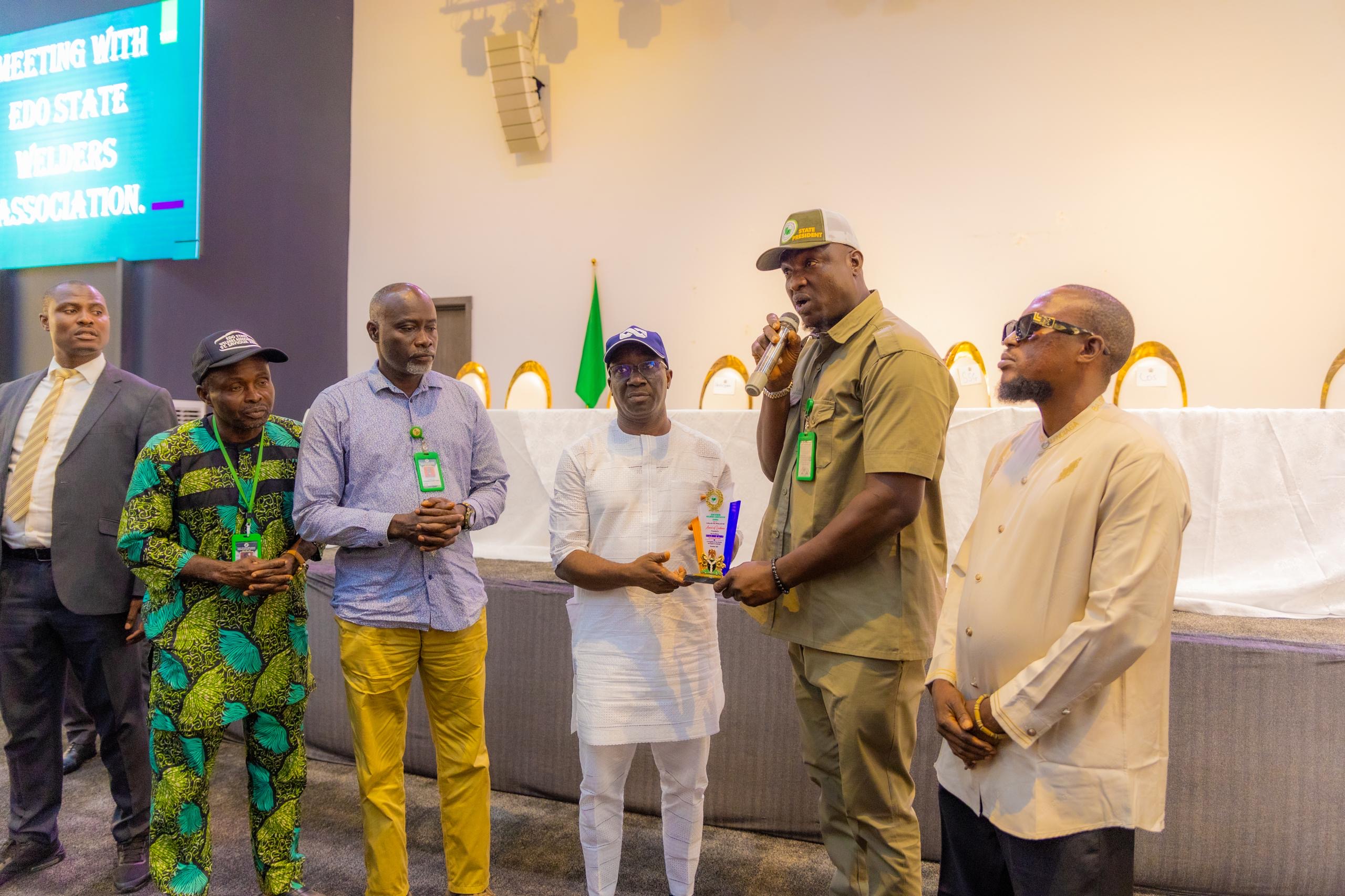 Okpebholo Assures Edo Welders of Business-Friendly Environment, Improved Power Supply
