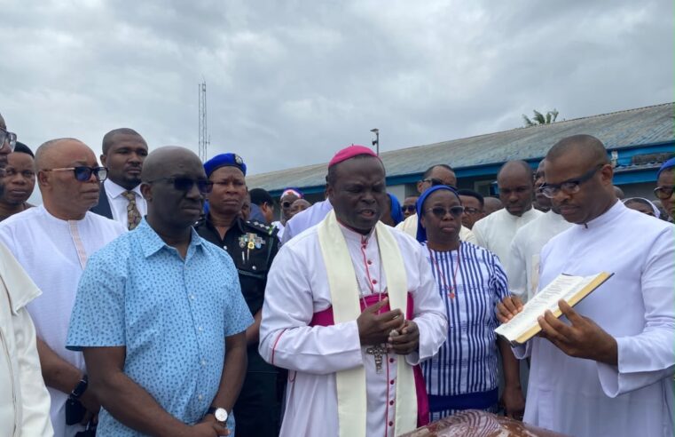 Gov. Okpebholo Joins Dignitaries to Receive Remains of Late Archbishop Akubeze
